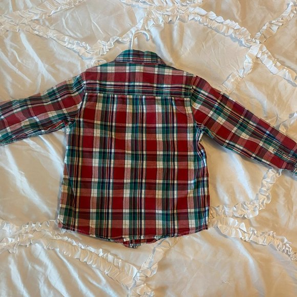 Set of 2 Gymboree boys size 5t plaid long sleeve button-down shirts - Picture 12 of 13